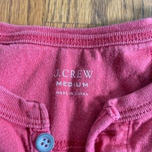 J Crew Salmon Henley Size M
